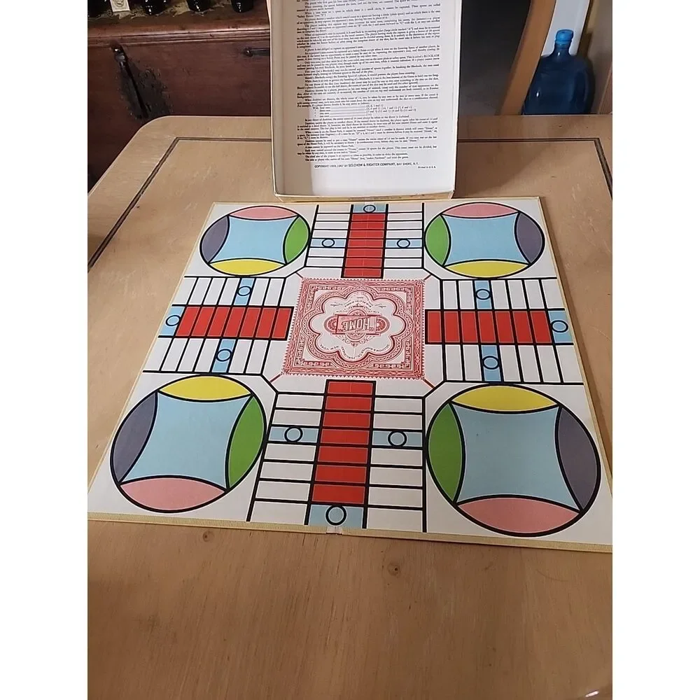 1964 Parcheesi Boardgame Gold Edition by Selchow & Righter Complete